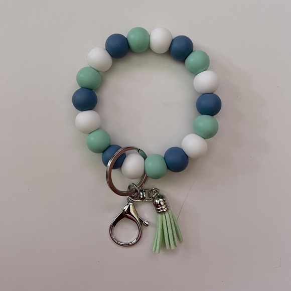 Silicone Beaded Keychain Wristlet- New - Picture 1 of 2